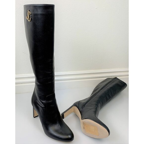 NIB Jimmy Choo Mahesa 100 Knee Boots SIze 37.5 - Picture 7 of 13